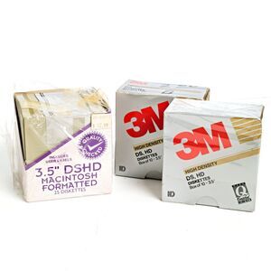 Lot of 49 - 3.5"  Floppy Disks Diskettes Discs - 24 Used & 25 New/Unsealed DSHD